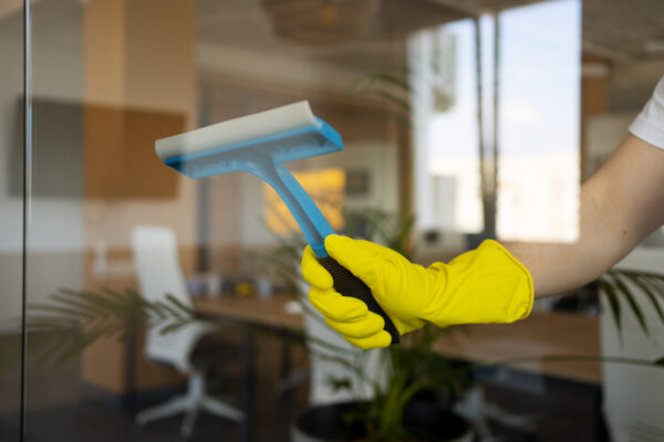 professional-cleaning-service-person-cleaning-office-window Nettoyage façades & vitres
